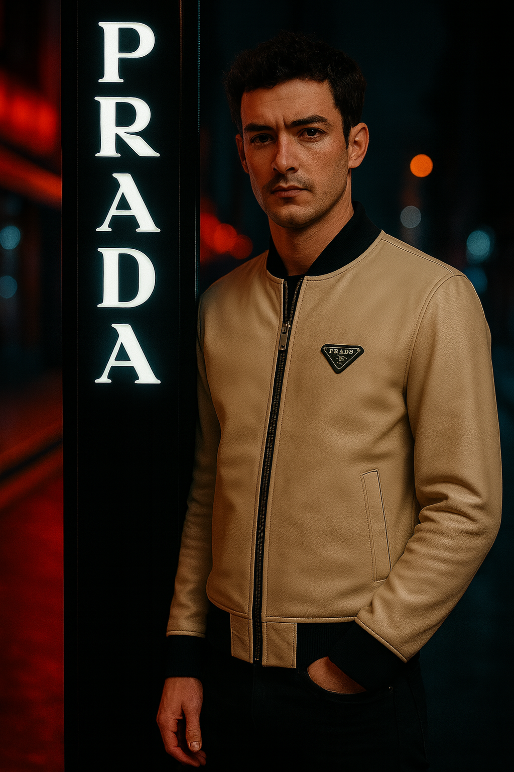 PRADA Faux Leather Jacket