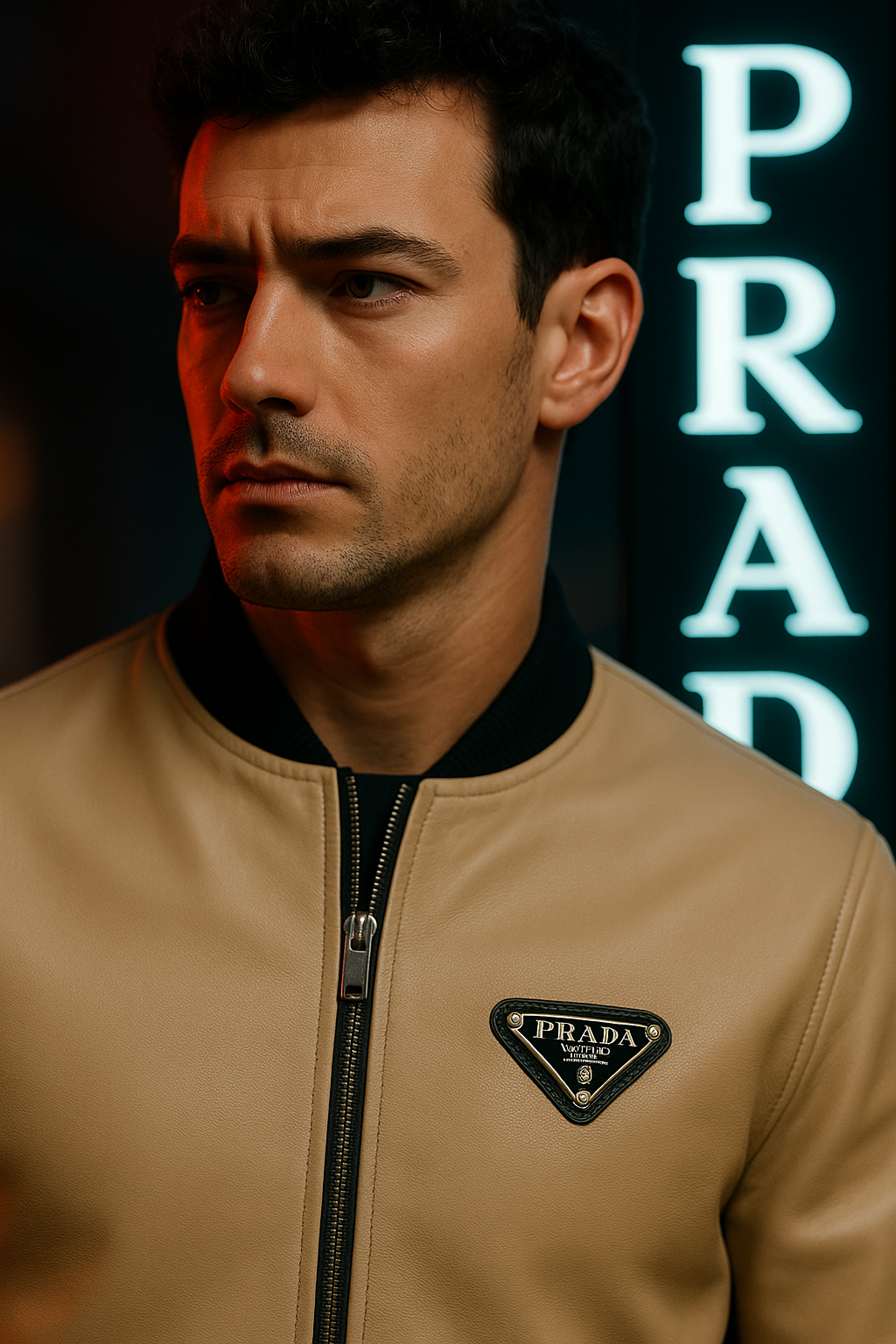 PRADA Faux Leather Jacket