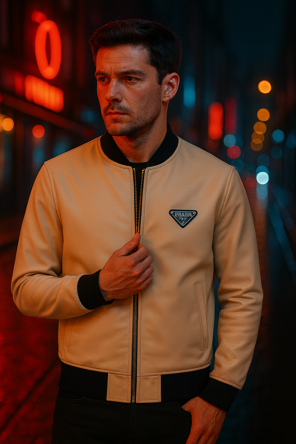 PRADA Faux Leather Jacket